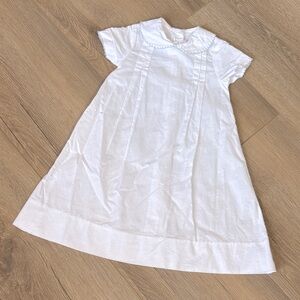 Lullaby set Peter Pan blue embroidered trim white heirloom dress size newborn